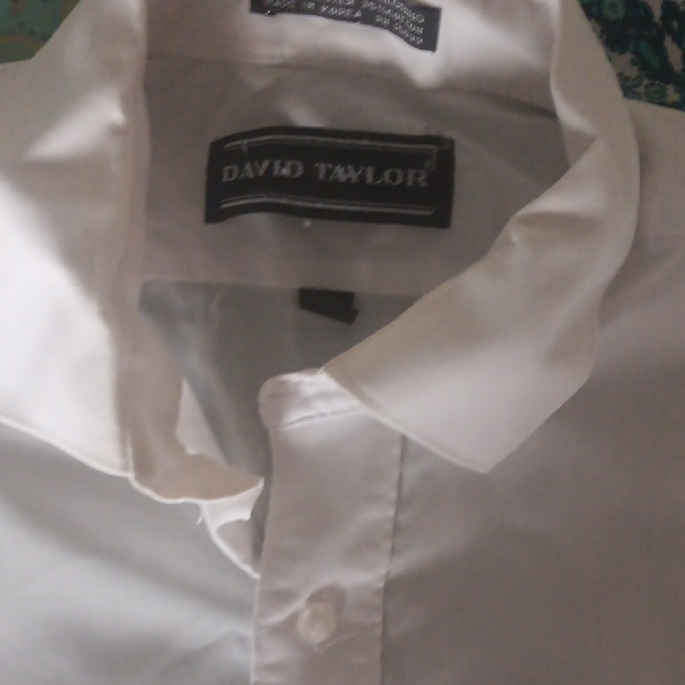 David Taylor White Men's Shirt Long Sleeve